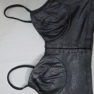 Adika Black Knit Sheer Top